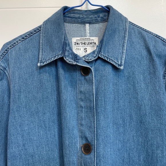 Zara Premium Denim Coat - Picture 2 of 5